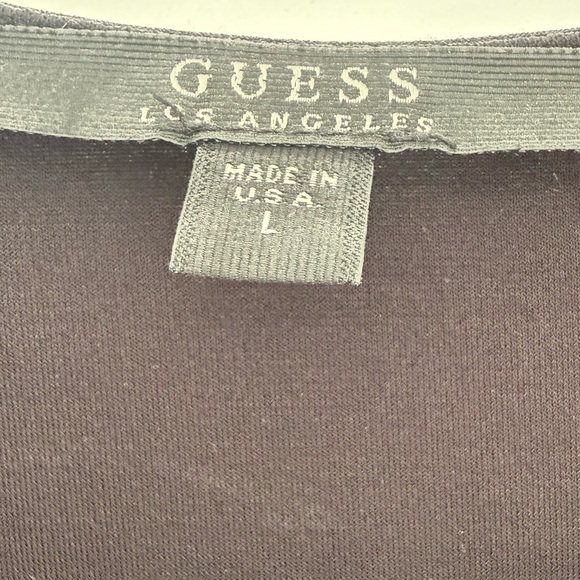 GUESS Lace-Up Grommet Bodysuit Black | Corset Style Deep V Sexy Top - Picture 4 of 4